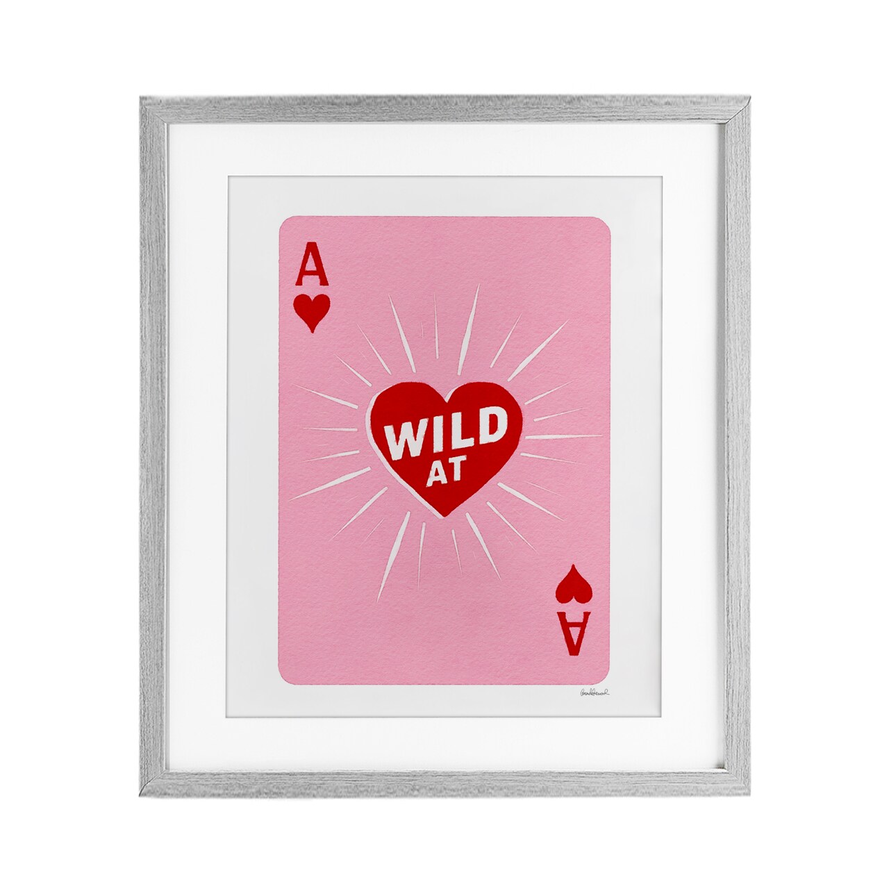 Stupell Industries Wild At Heart Card Framed Print Under Glass, design by Amanda Greenwood